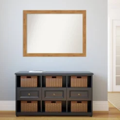 42" X 31" Non-Beveled Carlisle Blonde Wood Wall Mirror - Amanti Art 11 42" X 31" Non-Beveled Carlisle Blonde Wood Wall Mirror - Amanti Art -Umbra Home Decor Shop GUEST 24e1a7d5 a38c 44ab bded 1b048103d58c