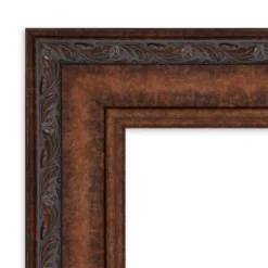 Amanti Art Decorative Bronze Petite Bevel Bathroom Wall Mirror 33.5 X 27.5 In.