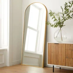 Saadiya 71" X 24" Arched Full Length Mirror Metal Framed Arched Floor Mirror With Stand, Leaning Hanging - The Pop Home -Umbra Home Decor Shop GUEST 25949063 b648 4f61 b5f1 8dc66b639b41