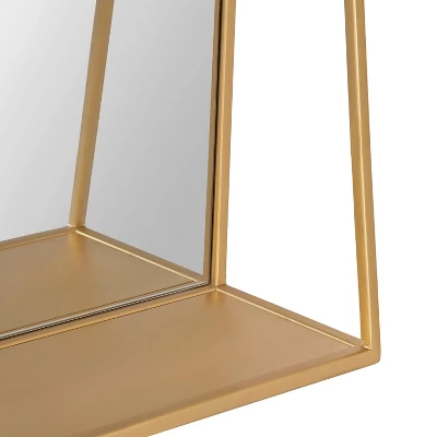 18" X 24" Lintz Functional Wall Mirror Gold - Kate & Laurel All Things Decor 2 18" X 24" Lintz Functional Wall Mirror Gold - Kate & Laurel All Things Decor - Image 2
