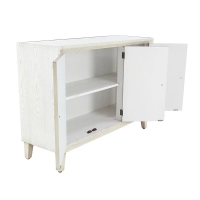 Modern Wood And Mirror Rectangular Cabinet White - Olivia & May 7 Modern Wood And Mirror Rectangular Cabinet White - Olivia & May - Image 7