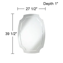 Noble Park Pajaro Cut Corner Oval Vanity Wall Mirror Modern Beveled Edge Mirrored Frame 27 1/2" Wide For Bathroom Bedroom Living Room Office House -Umbra Home Decor Shop GUEST 261f18ab 6b2c 46d2 abf5 423870a4aef0