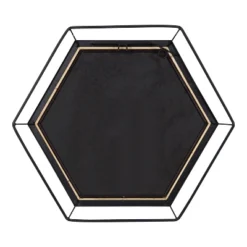 Kate & Laurel All Things Decor 28"x28" Wesman Framed Wall Mirror Walnut Brown : Modern Hexagon Shape, No Assembly Required -Umbra Home Decor Shop GUEST 2634f36c 36c2 4927 a3be 805625986c2d