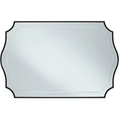 Noble Park Tessa Arch Vanity Decorative Wall Mirror Modern Beveled Matte Black Wood Frame 26" Wide For Bathroom Bedroom Living Room Home Office House -Umbra Home Decor Shop GUEST 2693a7eb adb7 48cd 8544 20cf3a2084c7