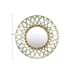 Round Metal Wall Mirror With Gold And Galvanized Finish - Storied Home -Umbra Home Decor Shop GUEST 27e43c7d 6ee0 4cd2 9a7d 45b6d1cd6ede
