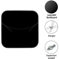 Sofie 23.62"x23.62" Decorative Wall Mirrors With Square Woven Grain And MDF Framed Mirror-The Pop Home -Umbra Home Decor Shop GUEST 27f7d295 ca8a 4656 99c1 72e2c8612083