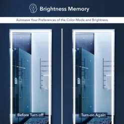 Soraya 65" X 22" Full-length Frameless Anti-Fog Plug-in/Hardwire Aluminum Front-lit Tri-color LED Freestand/Hang Mirror W/ Touch Control - JONATHAN Y -Umbra Home Decor Shop GUEST 280c3ead 082e 41b5 aced dde413c3f284