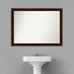 42" X 31" Non-Beveled Corded Bathroom Wall Mirror Bronze - Amanti Art -Umbra Home Decor Shop GUEST 280e3d5a 5527 4ff6 8ad0 5f6d935cf828