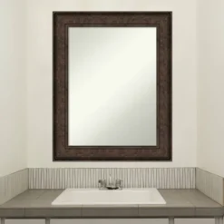 24" X 30" Non-Beveled Ridge Bronze Bathroom Wall Mirror - Amanti Art 15 24" X 30" Non-Beveled Ridge Bronze Bathroom Wall Mirror - Amanti Art -Umbra Home Decor Shop GUEST 281c5ab7 4194 49b5 8cb5 0ada3d1bc218