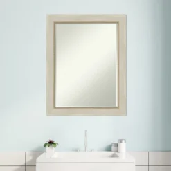 Amanti Art Parthenon Cream Petite Bevel Wood Bathroom Wall Mirror 28.25 X 22.25 In. -Umbra Home Decor Shop GUEST 28eef94b 5f64 462d bb81 9fca095f4d76