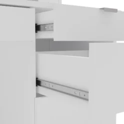 Olivia Vanity Table With Lighted Mirror White - Polifurniture: Modern Design, 6 Drawers, Storage Cabinet -Umbra Home Decor Shop GUEST 2918880b 84f3 468c bfd8 39eebd45efdd