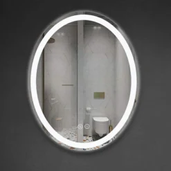 Oval Frameless Anti-Fog LED Light Bathroom Vanity Mirror