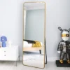 Bowen 65 In. H X 22 In. W Oversized Rectangle Round Corner Aluminum Frame Full-Length Mirror-The Pop Home