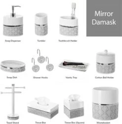 Creative Scents Mirror Damask White Toothbrush Holder -Umbra Home Decor Shop GUEST 2a6b8ea9 66cd 4873 9fb9 75956ef68139