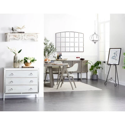 Metal Window Pane Inspired Wall Mirror With Arched Top Black - Olivia & May 6 Metal Window Pane Inspired Wall Mirror With Arched Top Black - Olivia & May - Image 6