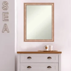 21" X 27" Non-Beveled Harmony Rose Gold Wood Wall Mirror - Amanti Art -Umbra Home Decor Shop GUEST 2ad9312e f916 4521 83a5 f131a3e4de05