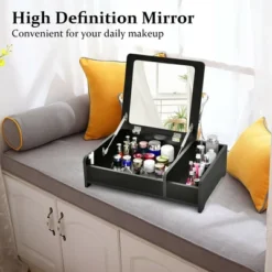 Costway 2-in-1 Vanity Dresser W/ Flip-Top Mirror Tabletop Storage Box Makeup Laptop Black -Umbra Home Decor Shop GUEST 2bc17fb9 d18c 4c9c 918b da51b9642759