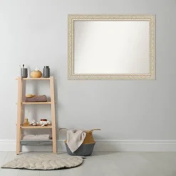 44" X 33" Non-Beveled Fair Baroque Wood Bathroom Wall Mirror Cream - Amanti Art -Umbra Home Decor Shop GUEST 2ce4ad2d 0104 4752 808a 0f43523eab6f