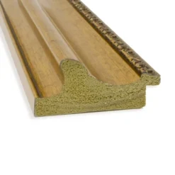 42" X 30" Non-Beveled Parlor Bathroom Wall Mirror Gold - Amanti Art