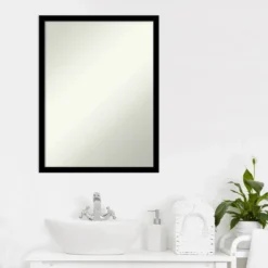 20" X 26" Non-Beveled Bathroom Wall Mirror Jet Black - Amanti Art 14 20" X 26" Non-Beveled Bathroom Wall Mirror Jet Black - Amanti Art -Umbra Home Decor Shop GUEST 2d0b7762 376b 4720 9c22 902e1e0b57a1
