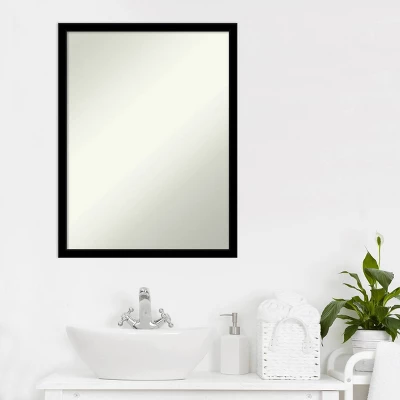 20" X 26" Non-Beveled Bathroom Wall Mirror Jet Black - Amanti Art 7 20" X 26" Non-Beveled Bathroom Wall Mirror Jet Black - Amanti Art - Image 7