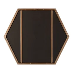 22" X 25" McNeer Hexagon Wall Mirror Bronze - Kate & Laurel All Things Decor -Umbra Home Decor Shop GUEST 2dce7c80 0534 46d8 8cc5 ac3d1667f17c