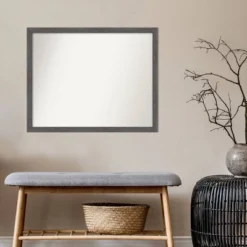 30" X 24" Non-Beveled Pinstripe Plank Gray Thin Wall Mirror - Amanti Art -Umbra Home Decor Shop GUEST 2de91efb e3db 4728 9f16 96cb1eb77dcc
