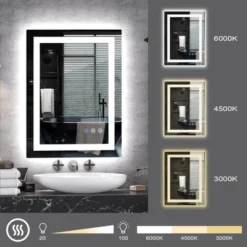 LED Bathroom Mirror With Front And Backlight,24x32 Inch Black Framed Gradient Front And Backlit LED Mirror For Bathroom 9 LED Bathroom Mirror With Front And Backlight,24x32 Inch Black Framed Gradient Front And Backlit LED Mirror For Bathroom -Umbra Home Decor Shop GUEST 2dfebd65 27da 4d2f af2c 1e276d8921b1