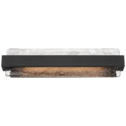 Possini Euro Design Cascadia 23 3/4" High Modern Bathroom Vanity Wall Lamp Light Fixture Mount Over The Sink Mirror LED Black Piastra Glass Shade -Umbra Home Decor Shop GUEST 2e361bd1 4205 46f8 8838 cb1748c1d230