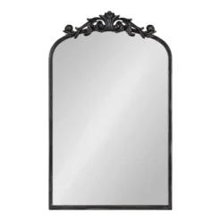 19" X 30.7" Arendahl Arch Wall Mirror Black - Kate & Laurel All Things Decor