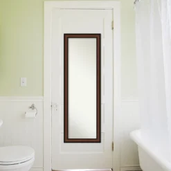 Amanti Art Yale Walnut Non-Beveled On The Door Mirror Full Length Mirror, Wall Mirror 51.5 In X 17.5 In. -Umbra Home Decor Shop GUEST 2f483c43 4faa 496c a1bf 436e213e83da