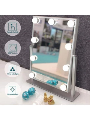 Fenchilin Large Hollywood Vanity Makeup Mirror With Smart Touch Control, 3 Color Options, Dimmable Light, 10X Magnification, And 360 Degree Rotation 4 Fenchilin Large Hollywood Vanity Makeup Mirror With Smart Touch Control, 3 Color Options, Dimmable Light, 10X Magnification, And 360 Degree Rotation - Image 4