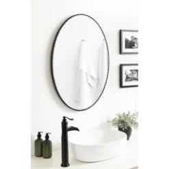 23"x32" Elmora Fluted Oval Wall Mirror - Kate & Laurel All Things Decor -Umbra Home Decor Shop GUEST 2f868d42 229a 413d 88d2 b0152e362793