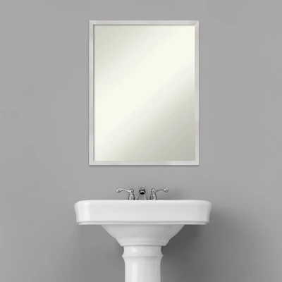 20" X 26" Non-Beveled Svelte Silver Wood Bathroom Wall Mirror - Amanti Art 7 20" X 26" Non-Beveled Svelte Silver Wood Bathroom Wall Mirror - Amanti Art - Image 7
