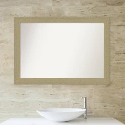 40" X 28" Non-Beveled Mosaic Bathroom Wall Mirror Gold - Amanti Art -Umbra Home Decor Shop GUEST 2fc9177c 1ed5 4b20 9f09 6e164f550d7d