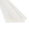 30" X 66" Non-Beveled Ridge White Full Length Floor Leaner Mirror - Amanti Art