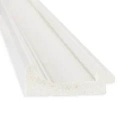 42" X 30" Non-Beveled Ridge White Bathroom Wall Mirror - Amanti Art