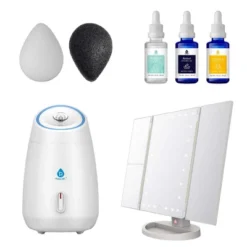 Ultimate Radiance Skincare & Beauty Bundle: Tri-Fold Vanity Mirror, Pursonic Facial Steamer, Anti-Aging Serum Set & Konjac Sponge Duo -Umbra Home Decor Shop GUEST 2fd998ac 3893 4e5e 876a fa5c008c0118