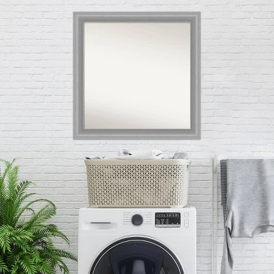 31" X 31" Non-Beveled Peak Polished Nickel Narrow Wall Mirror - Amanti Art 7 31" X 31" Non-Beveled Peak Polished Nickel Narrow Wall Mirror - Amanti Art - Image 7