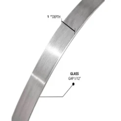 ANDY STAR Modern Decorative 24 X 36 Inch Oval Wall Mounted Hanging Bathroom Vanity Mirror With Stainless Steel Metal Frame, Brushed Silver