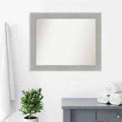 33" X 27" Non-Beveled Glam Linen Bathroom Wall Mirror Gray - Amanti Art 15 33" X 27" Non-Beveled Glam Linen Bathroom Wall Mirror Gray - Amanti Art -Umbra Home Decor Shop GUEST 3038fee5 8c2b 4b62 84f7 c52c84802134