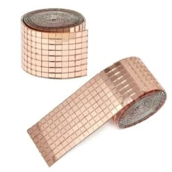 Wrapables 5mm X 5mm Self Adhesive Mosaic Glass Mirror Tile Stickers, 1960pcs For Arts And Crafts, Home Decoration, Rose Gold -Umbra Home Decor Shop GUEST 30dcd540 d325 436b 8080 1ae83441fe5d