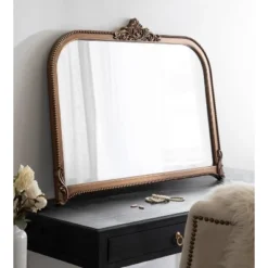40"x30" Hubanks Arched Wall Mirror Gold - Kate & Laurel All Things Decor -Umbra Home Decor Shop GUEST 30f21319 0f7a 40d9 b27a 49c47e86bde1