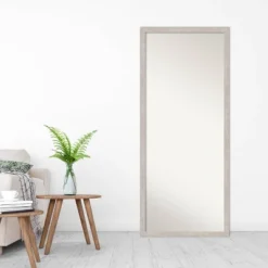 27" X 63" Non-Beveled Marred Silver Wood Full Length Floor Leaner Mirror - Amanti Art -Umbra Home Decor Shop GUEST 30f9e728 444a 4b97 835b 933895e5f668