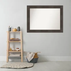 44" X 33" Non-Beveled William Rustic Woodgrain Bathroom Wall Mirror - Amanti Art -Umbra Home Decor Shop GUEST 3129fe74 072c 4e86 9781 e3d451484b8b