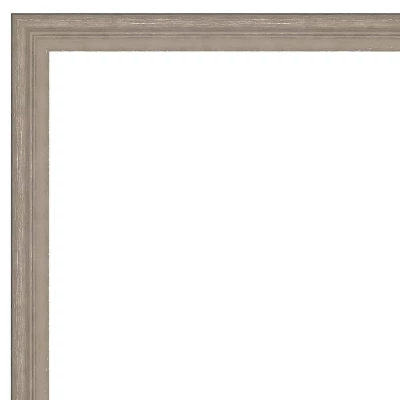 31" X 25" Non-Beveled Curve Wood Bathroom Wall Mirror Gray Wash - Amanti Art 2 31" X 25" Non-Beveled Curve Wood Bathroom Wall Mirror Gray Wash - Amanti Art - Image 2