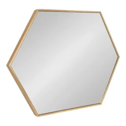 22" X 31" Rhodes Hexagon Wall Mirror Gold - Kate & Laurel All Things Decor -Umbra Home Decor Shop GUEST 327d3ecd 3f29 4d55 b282 7a32fc98e164