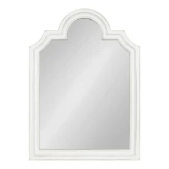 Kate & Laurel All Things Decor 26" X 35.2" Sindahl Arch Wall Mirror White : Modern Framed, No Assembly Required