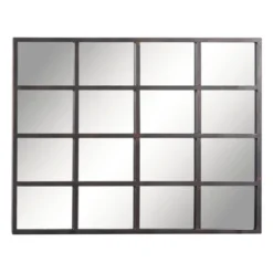 Glass Window Pane Inspired Wall Mirror Black - Olivia & May -Umbra Home Decor Shop GUEST 328f32b0 c9c8 4588 a1c7 f31343e803e4