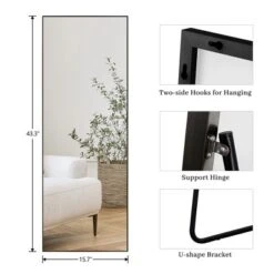 Wanda Aluminum Alloy Frame Wall Mirror, Floor Mirror For Kids - The Pop Home -Umbra Home Decor Shop GUEST 32bfde45 f4c7 4b60 bee8 56789f48d24e